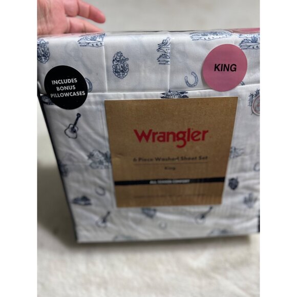Wrangler king size western sheet 6 piece sheet set lot New - Picture 1 of 5